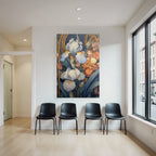 Florales Blumenmuster Im Art Nouveau Stil Mit Rosen Und Irissen