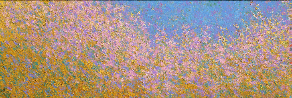 Abstraktes Gemälde In Pastellrosa Blau Und Gold | Jugendstil | Stilrichtungen
