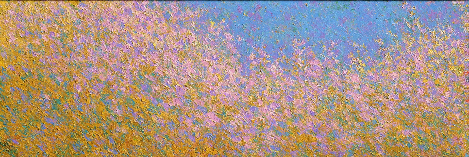 Abstraktes Gemälde In Pastellrosa Blau Und Gold | Jugendstil | Stilrichtungen