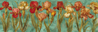 Bunte Irisblüten Auf Grünem Hintergrund | Jugendstil | Stilrichtungen