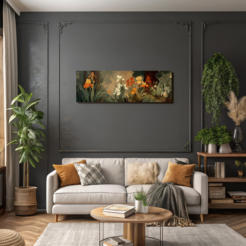 Bunte Irisblumen Illustration Auf Pastelligem Hintergrund