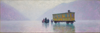 Gelber Hüttenwagen Am Wasser Im Nebel | Jugendstil | Stilrichtungen