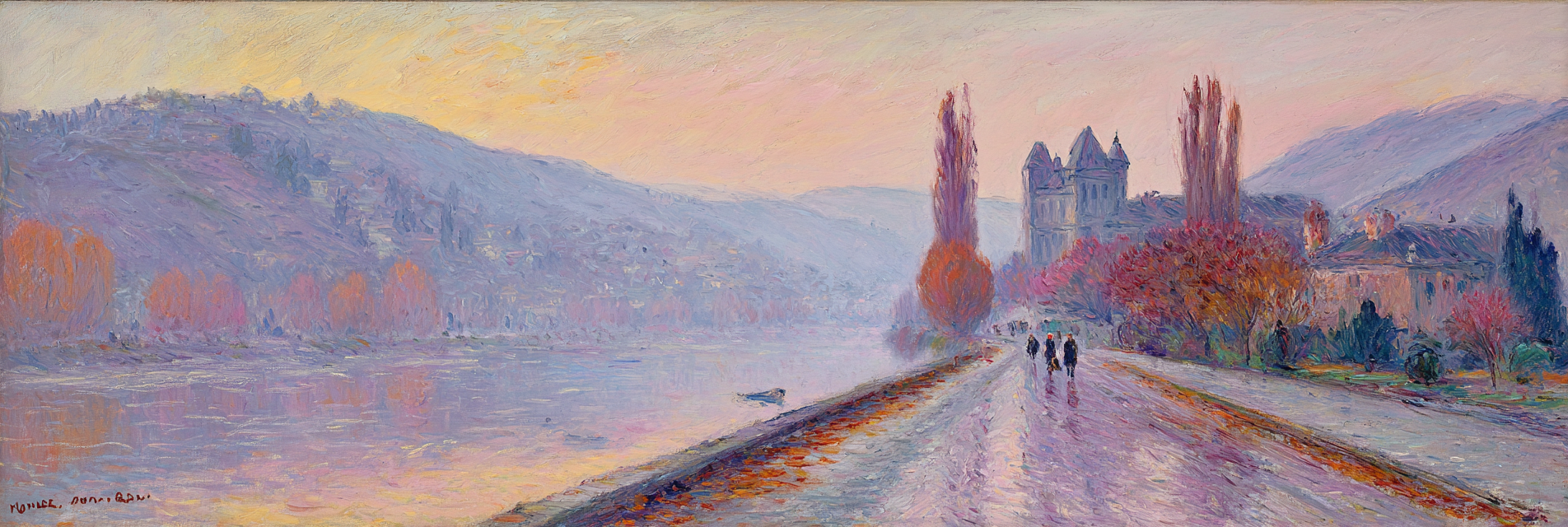 Impressionistische Landschaft Mit Fluss Und Pfad | Jugendstil | Stilrichtungen
