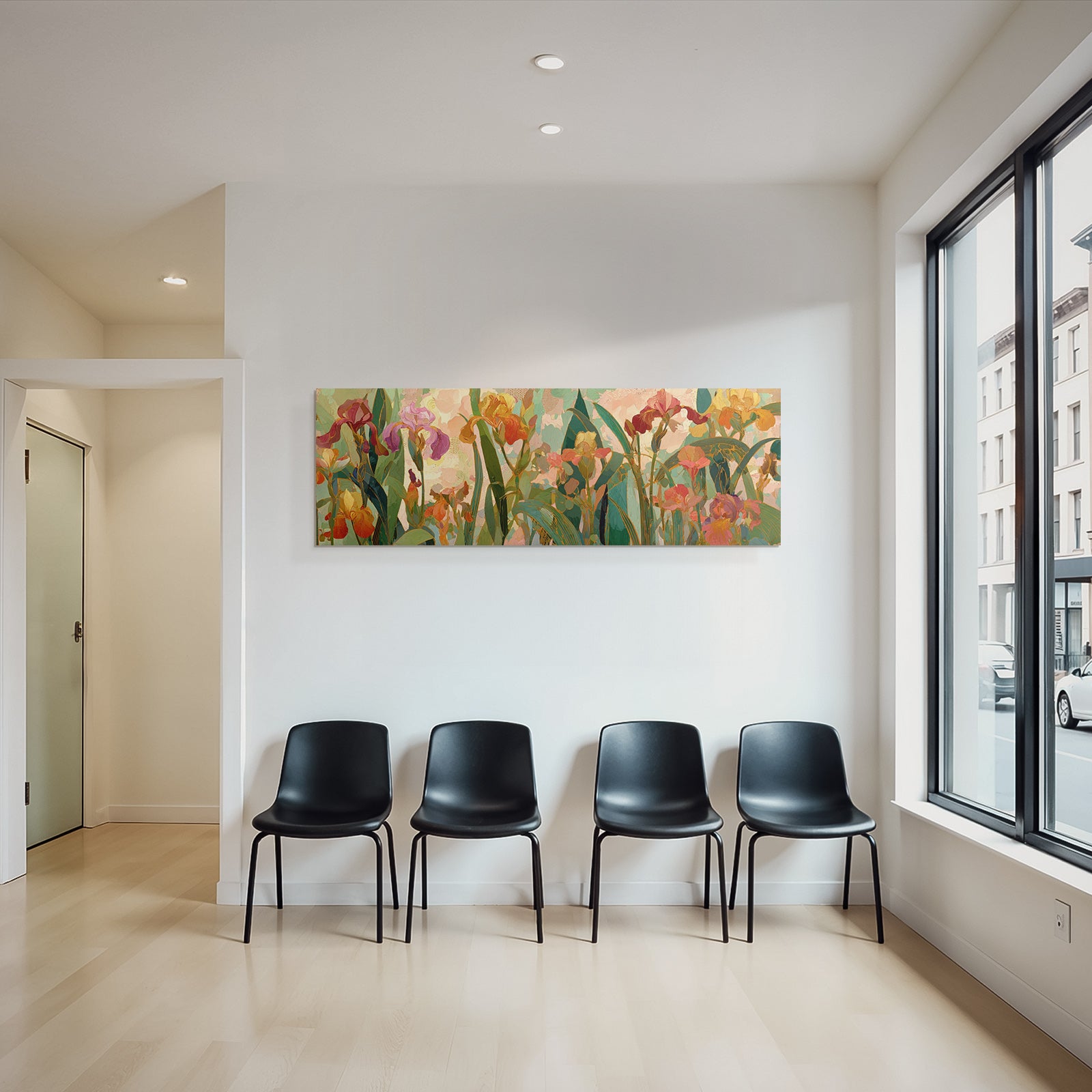 Irisblumen Farbenfrohes Kunstwerk