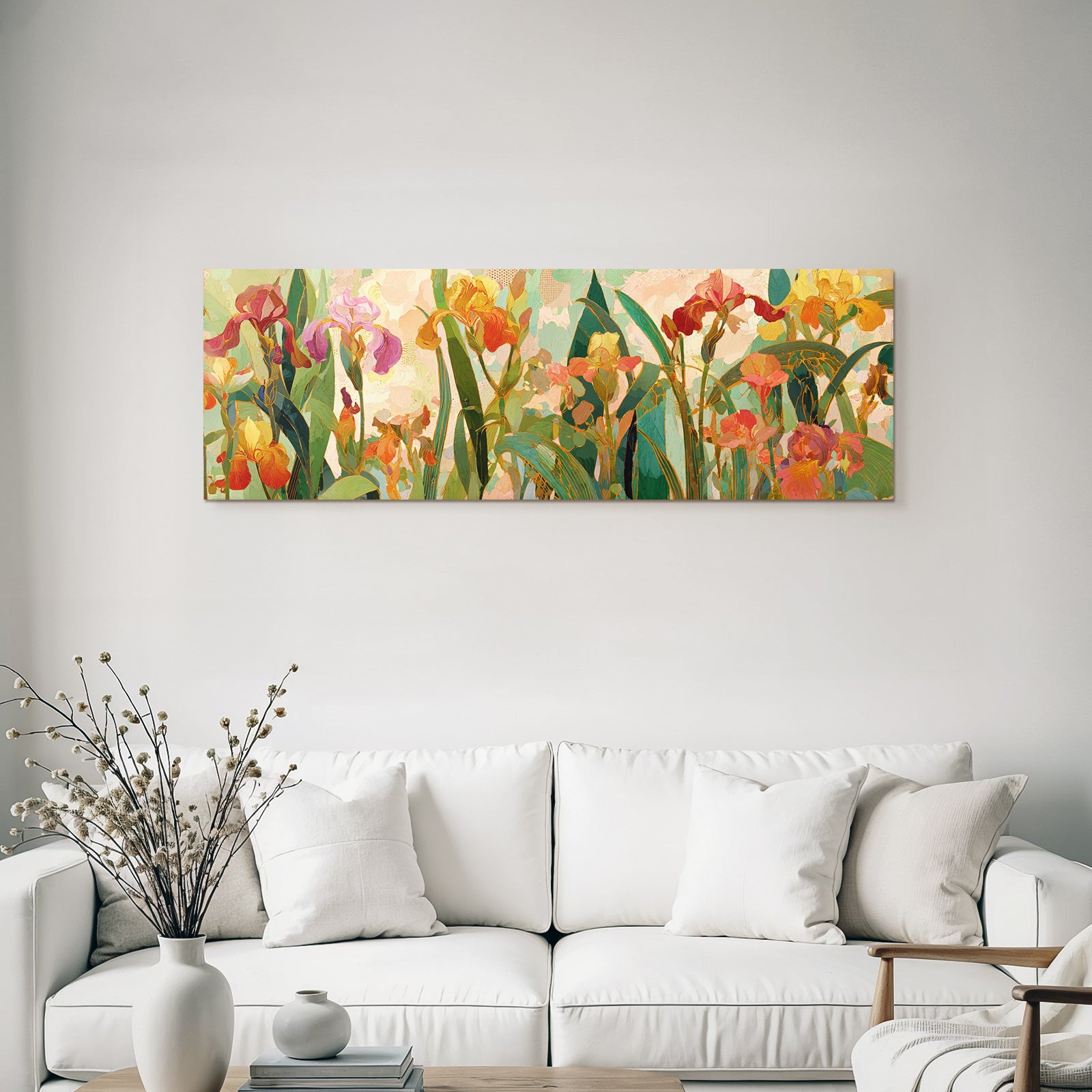 Irisblumen Farbenfrohes Kunstwerk