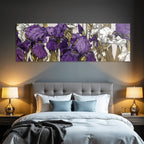 Lila Und Weisse Iris Blumenzeichnung