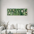 Üppige Illustration Bunter Pflanzen Und Blumen