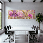 Zarte Iris Muster In Rosa Lila Und Gold