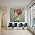 Frau Mit Roten Locken Im Art Nouveau Stil