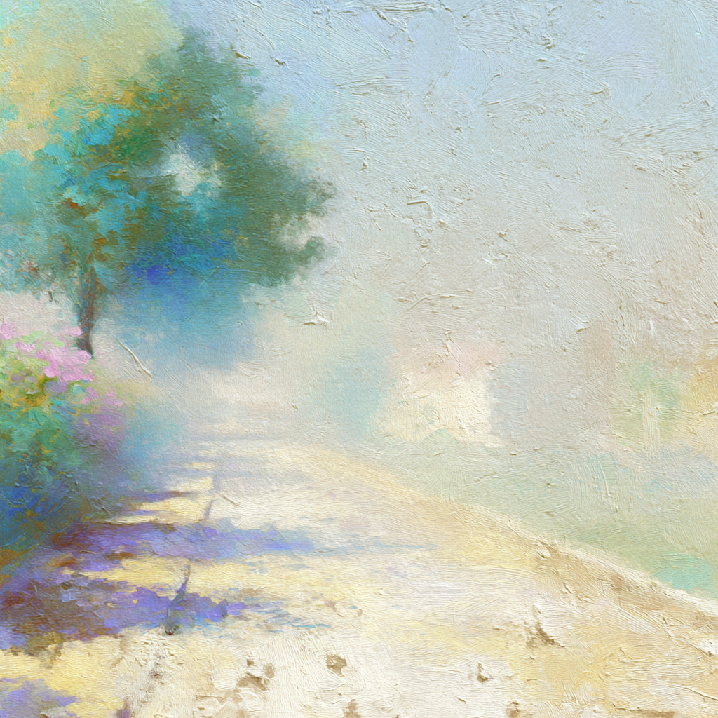 Impressionistische Landschaft Mit Pfad Und Blumen | Jugendstil | Stilrichtungen
