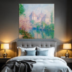Impressionistische Schlossansicht Am Flussufer