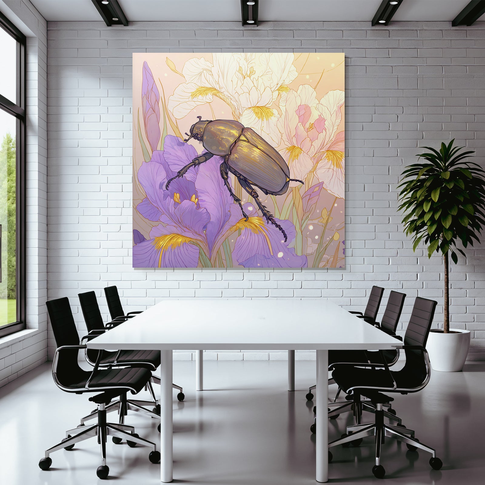 Käfer Auf Purpurnen Blüten