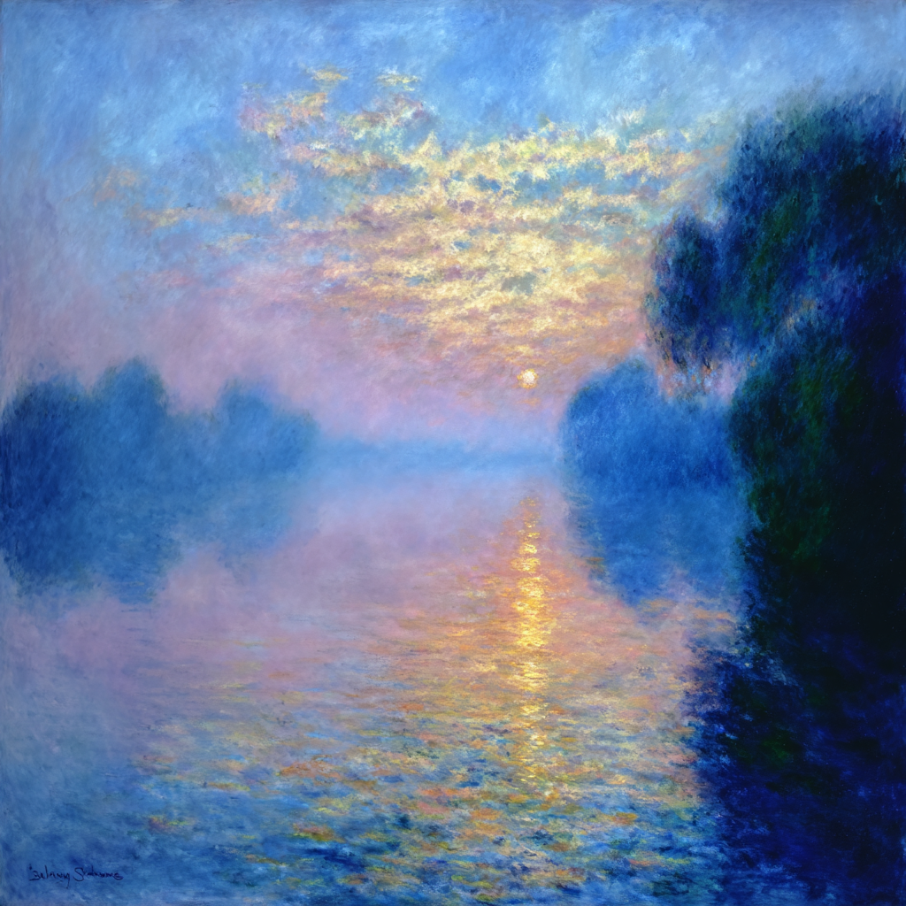 Sonnenuntergang Mit Nebligem Wasserspiegel | Jugendstil | Stilrichtungen