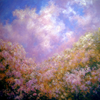 Traumhafte Blumenwiese Unter Pastellfarbenem Wolkenhimmel | Jugendstil | Stilrichtungen