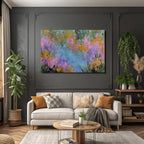 Abstraktes Impressionistisches Blumenbild In Lebendigen Farben
