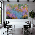 Abstraktes Impressionistisches Blumenbild In Lebendigen Farben