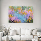 Abstraktes Impressionistisches Blumenbild In Lebendigen Farben