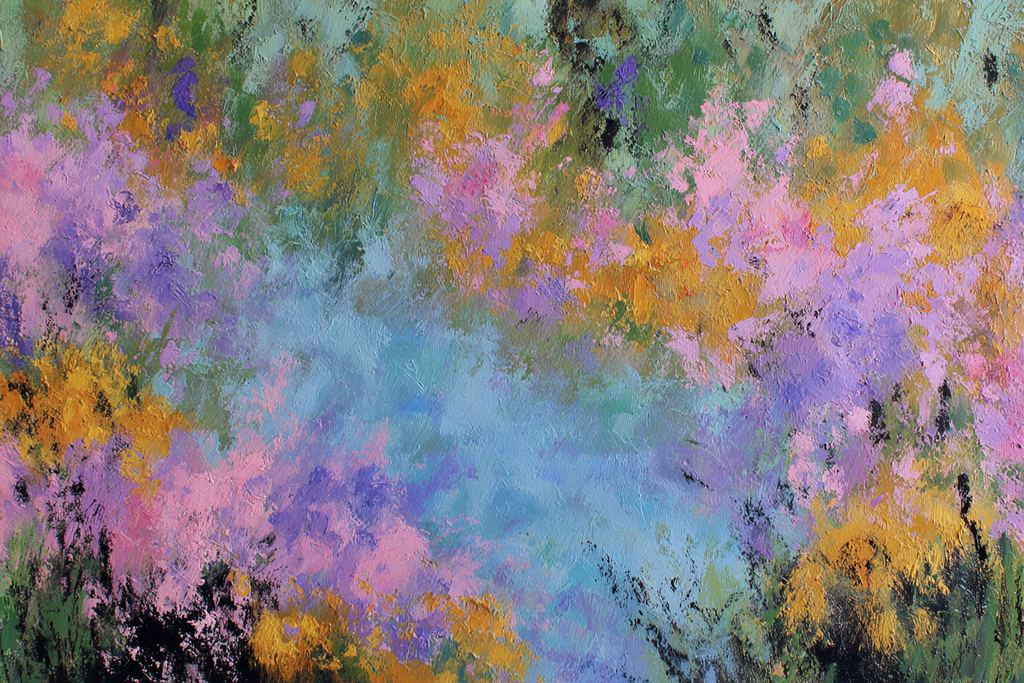 Abstraktes Impressionistisches Blumenbild In Lebendigen Farben | Jugendstil | Stilrichtungen