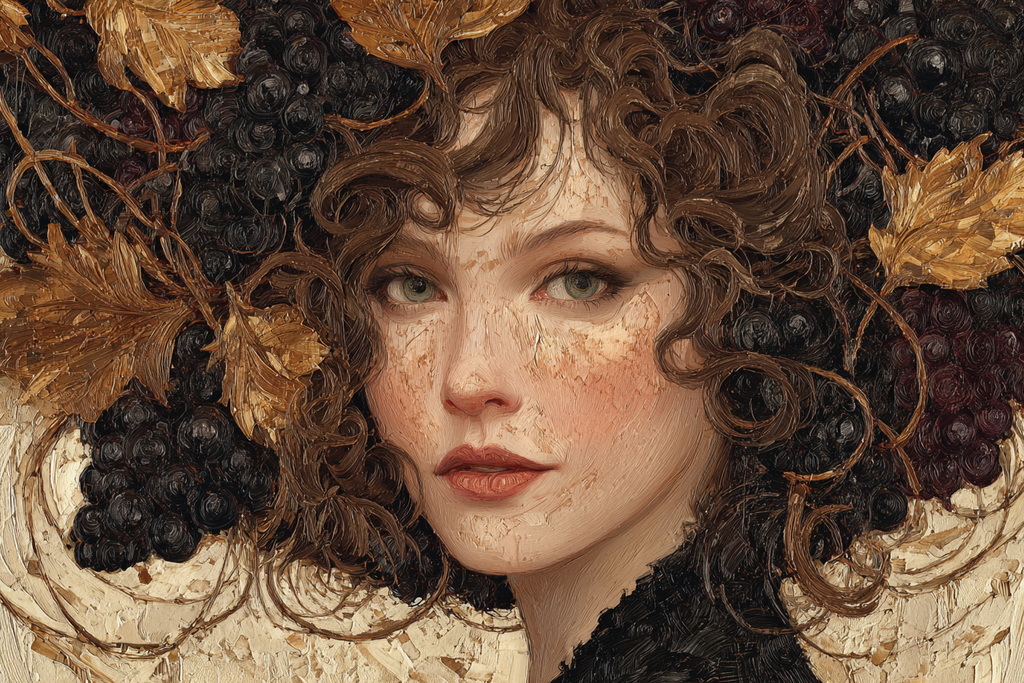 Frau Mit Traubenhaaren Und Erdfarben | Jugendstil | Stilrichtungen