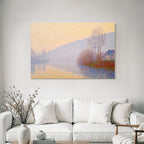 Impressionistische Landschaft Mit Baeumen Und Fluss