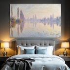 Sanfte Landschaft Mit Pastellfarben Und Spiegelungen Im Impressionistischen Stil
