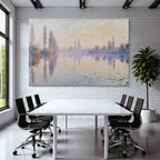 Sanfte Landschaft Mit Pastellfarben Und Spiegelungen Im Impressionistischen Stil