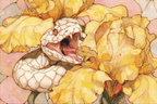Weisse Schlange Mit Gelben Blumen | Jugendstil | Stilrichtungen