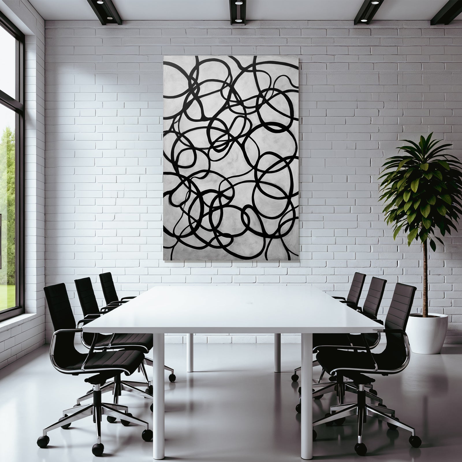 Abstrakte Kunst Fluide Linien Und Chaotische Dynamik
