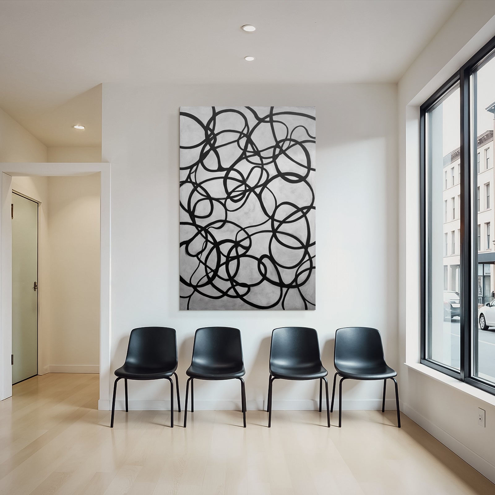 Abstrakte Kunst Fluide Linien Und Chaotische Dynamik