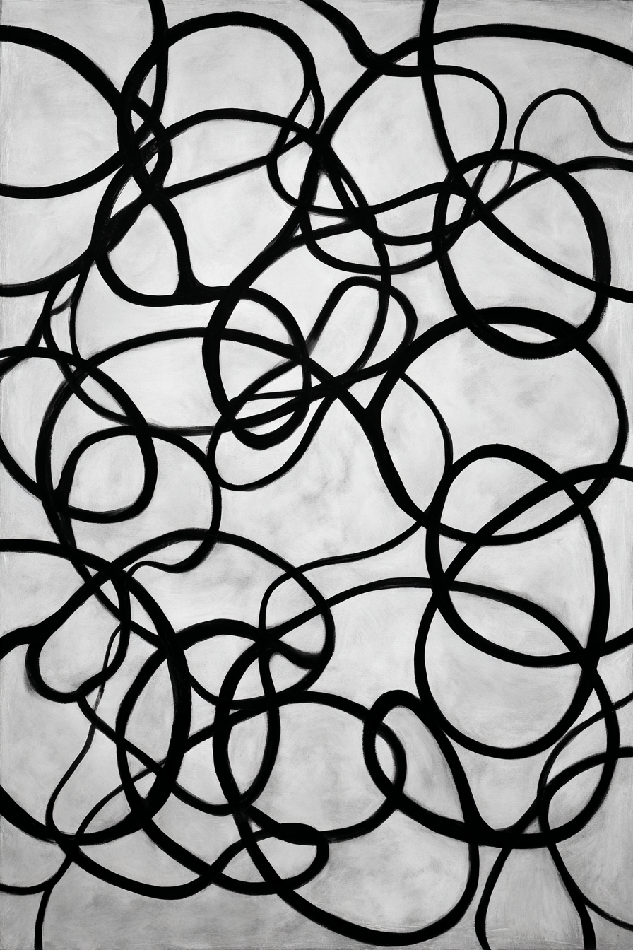 Abstrakte Kunst Fluide Linien Und Chaotische Dynamik | Minimalistisch | Stilrichtungen