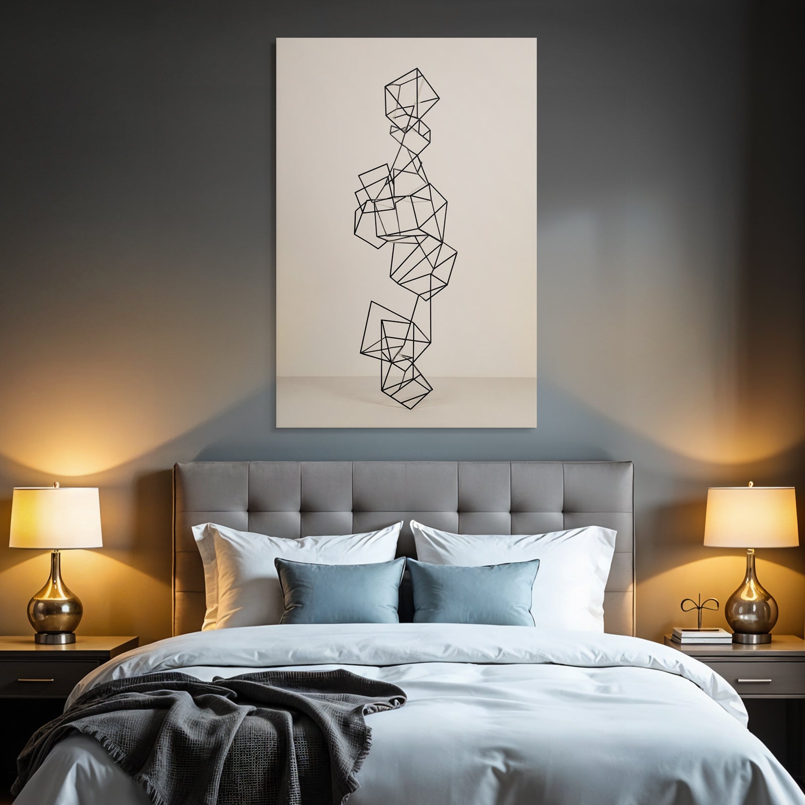 Abstrakte Moderne Skulptur Mit Geometrischen Formen