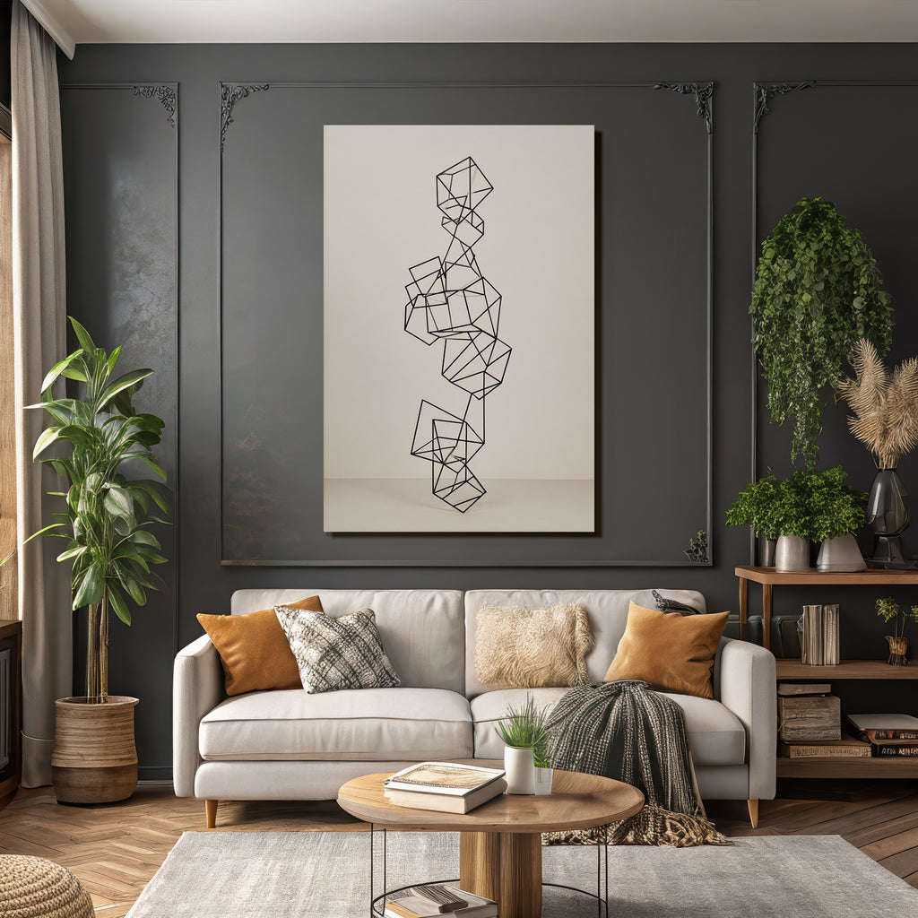 Abstrakte Moderne Skulptur Mit Geometrischen Formen