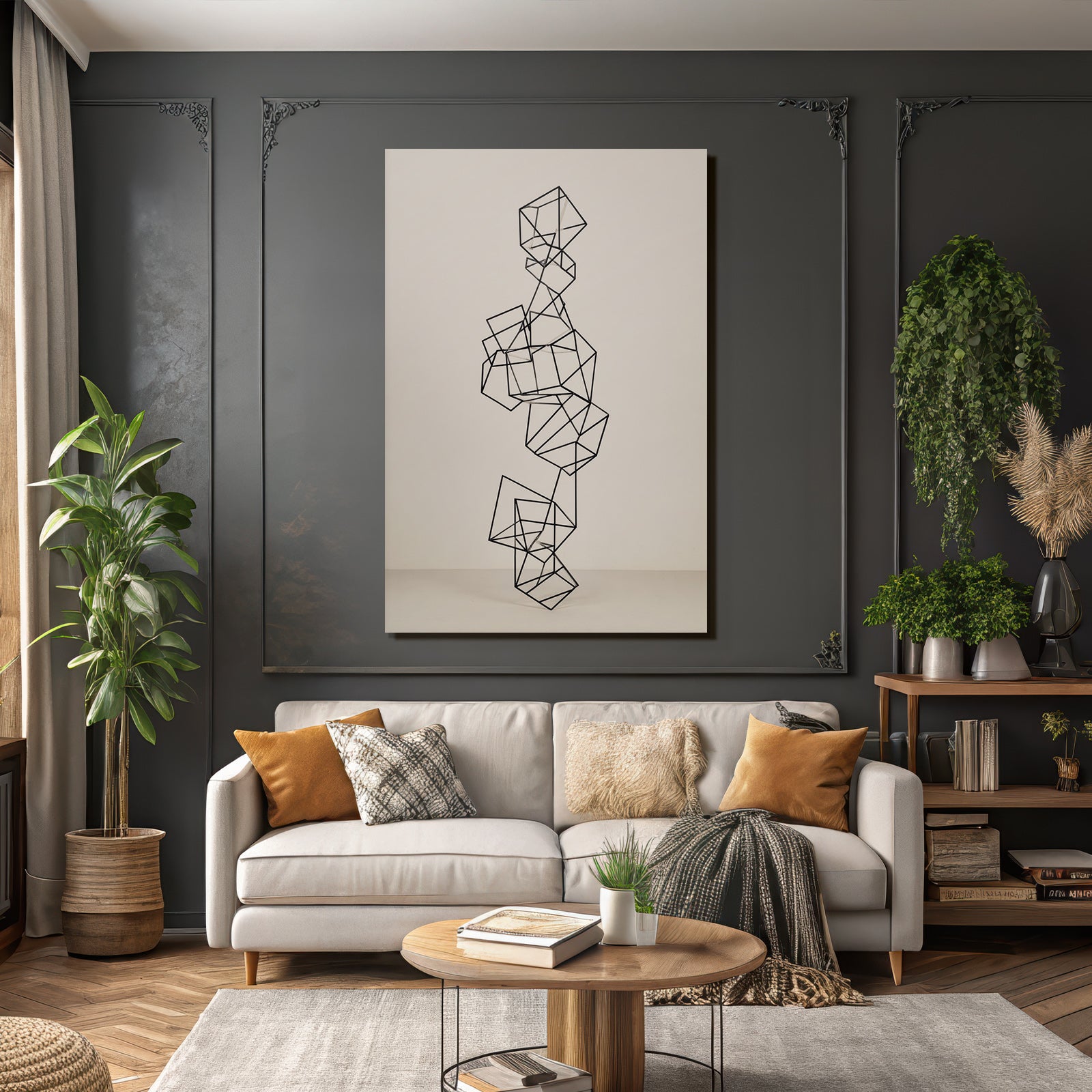 Abstrakte Moderne Skulptur Mit Geometrischen Formen