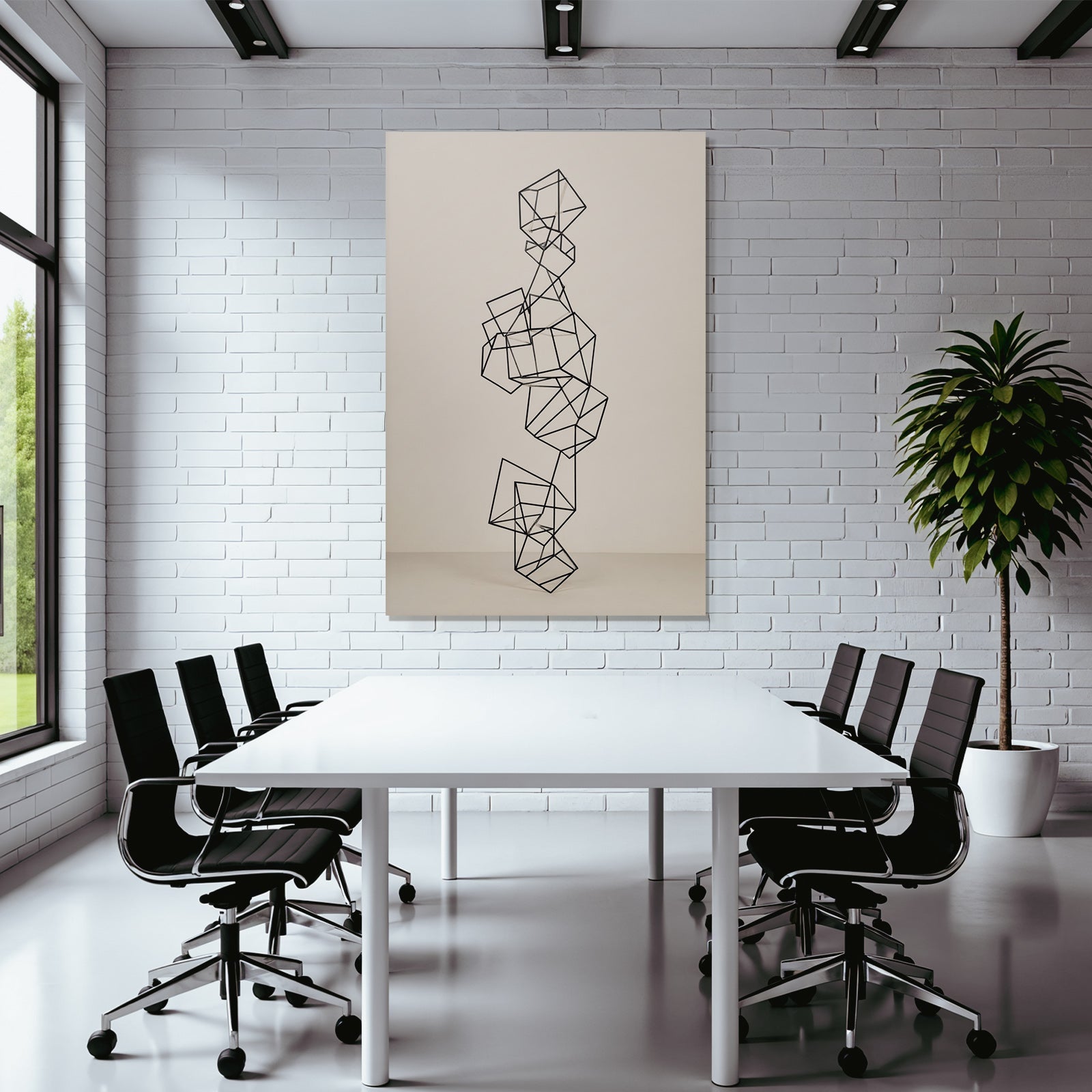 Abstrakte Moderne Skulptur Mit Geometrischen Formen