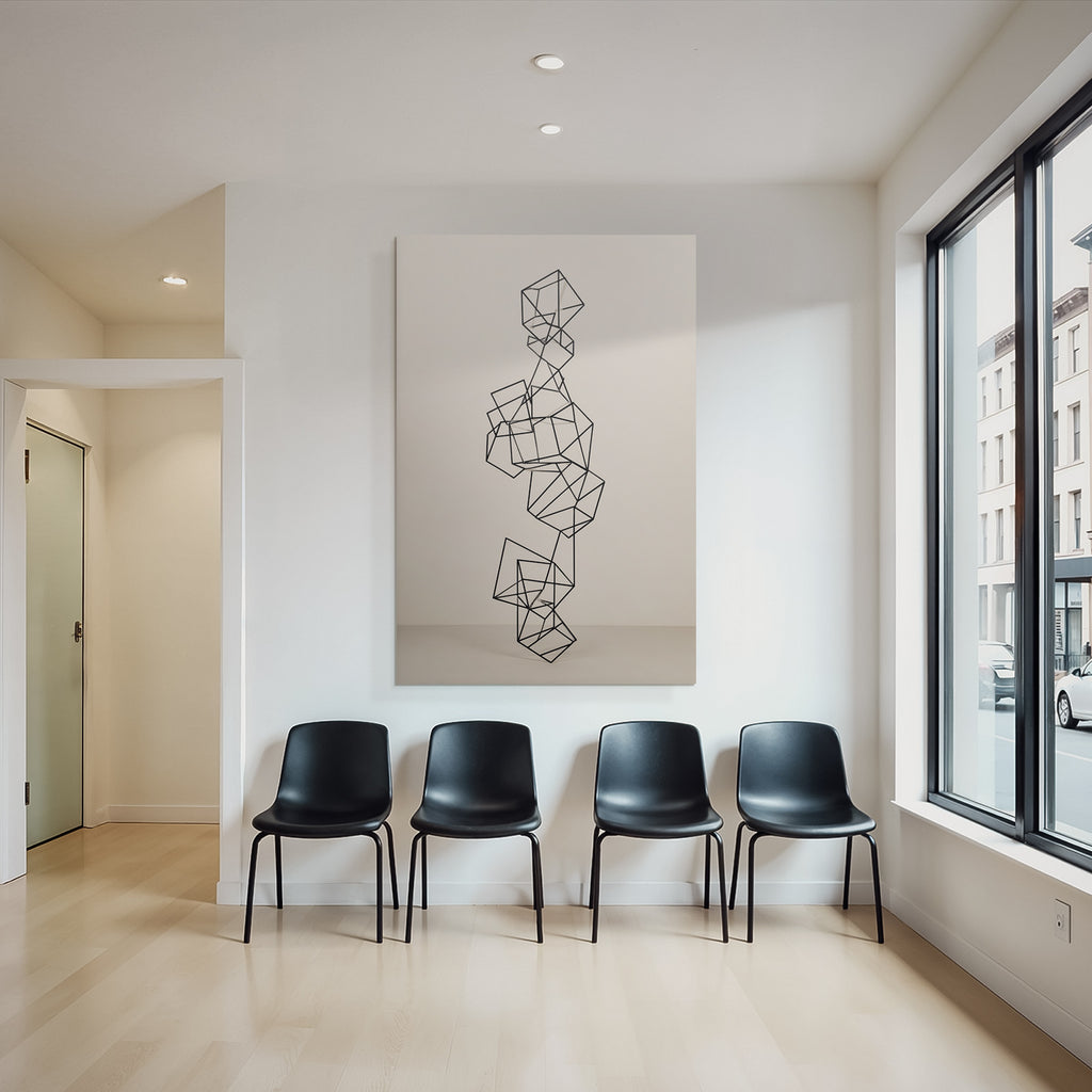 Abstrakte Moderne Skulptur Mit Geometrischen Formen