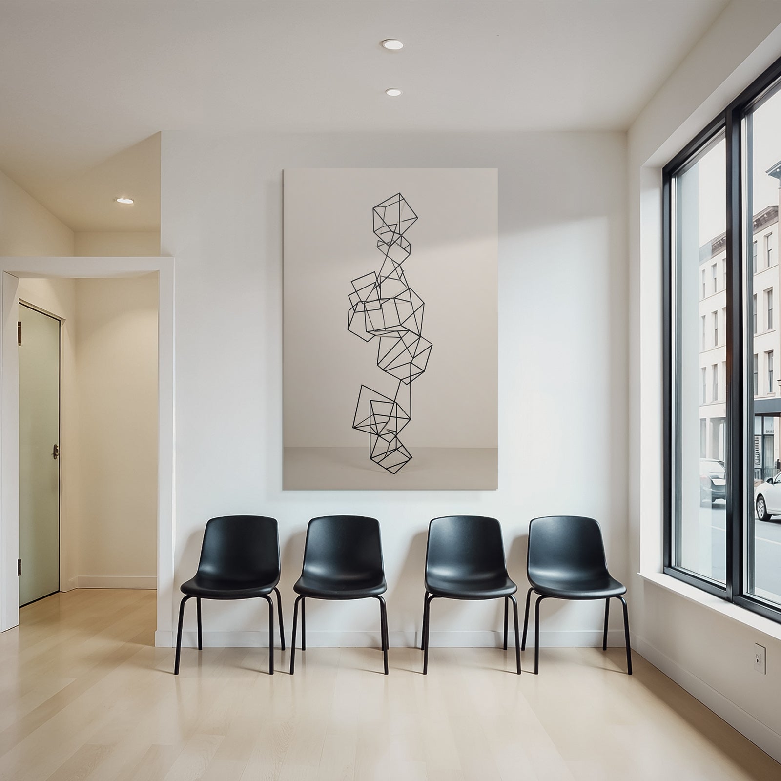 Abstrakte Moderne Skulptur Mit Geometrischen Formen