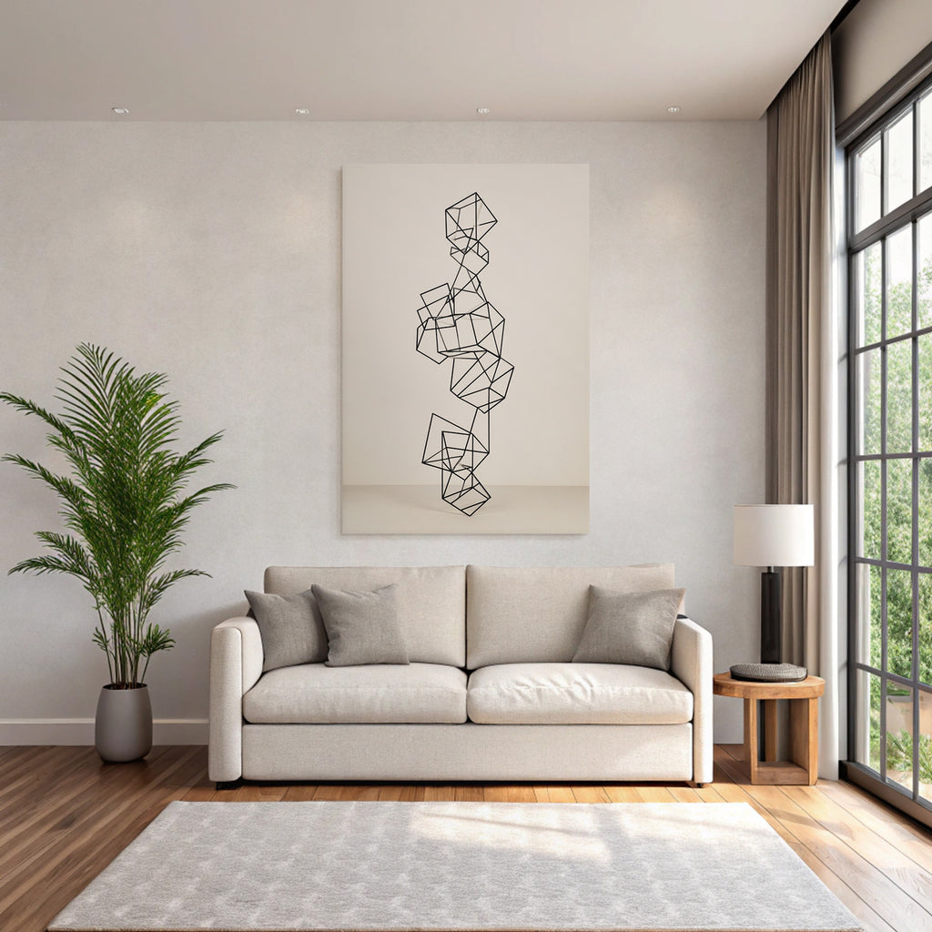 Abstrakte Moderne Skulptur Mit Geometrischen Formen