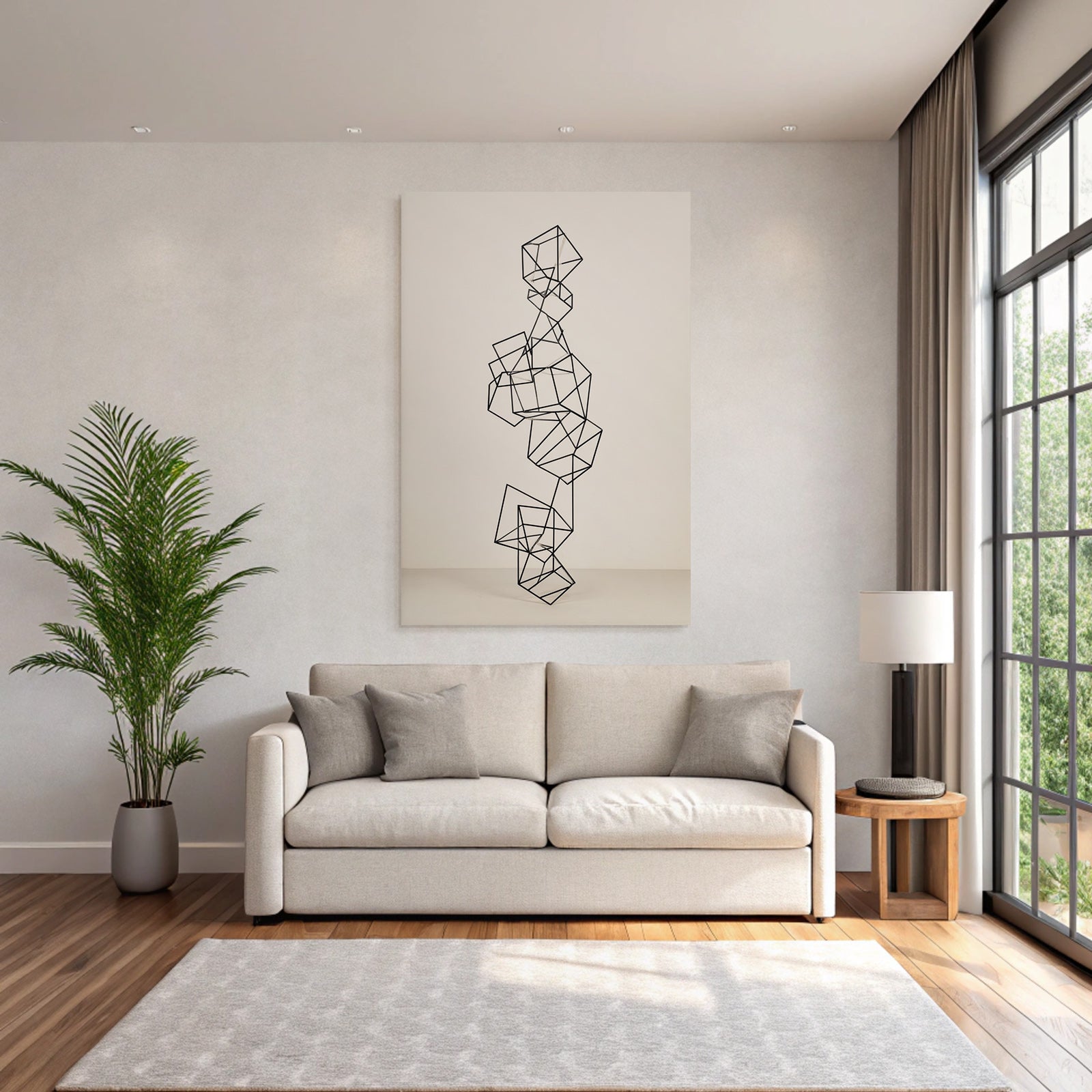 Abstrakte Moderne Skulptur Mit Geometrischen Formen