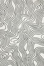 Abstraktes Muster Von Schwarzen Wellenlinien | Minimalistisch | Stilrichtungen