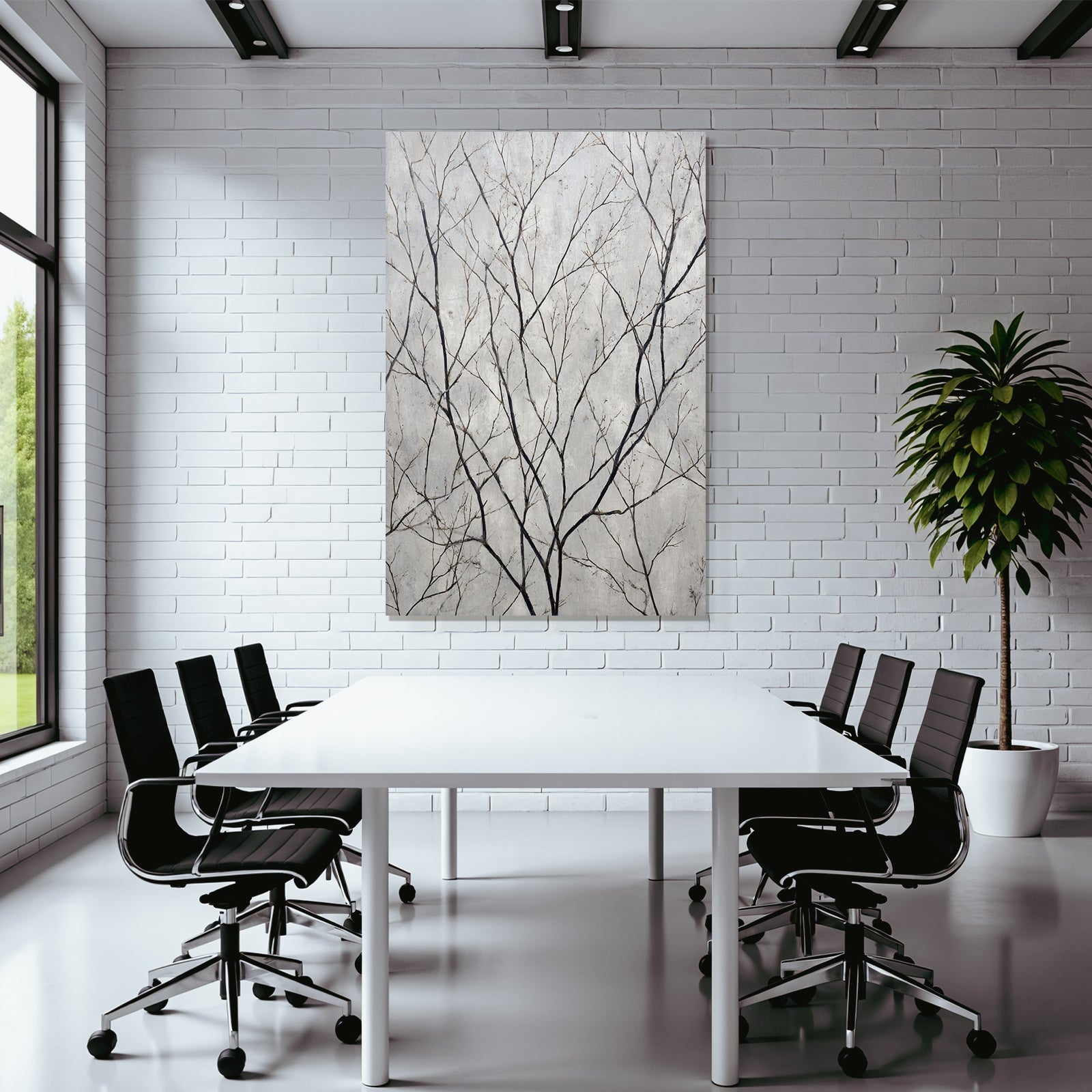 Abstraktes Zweigmuster Natur Minimalismus