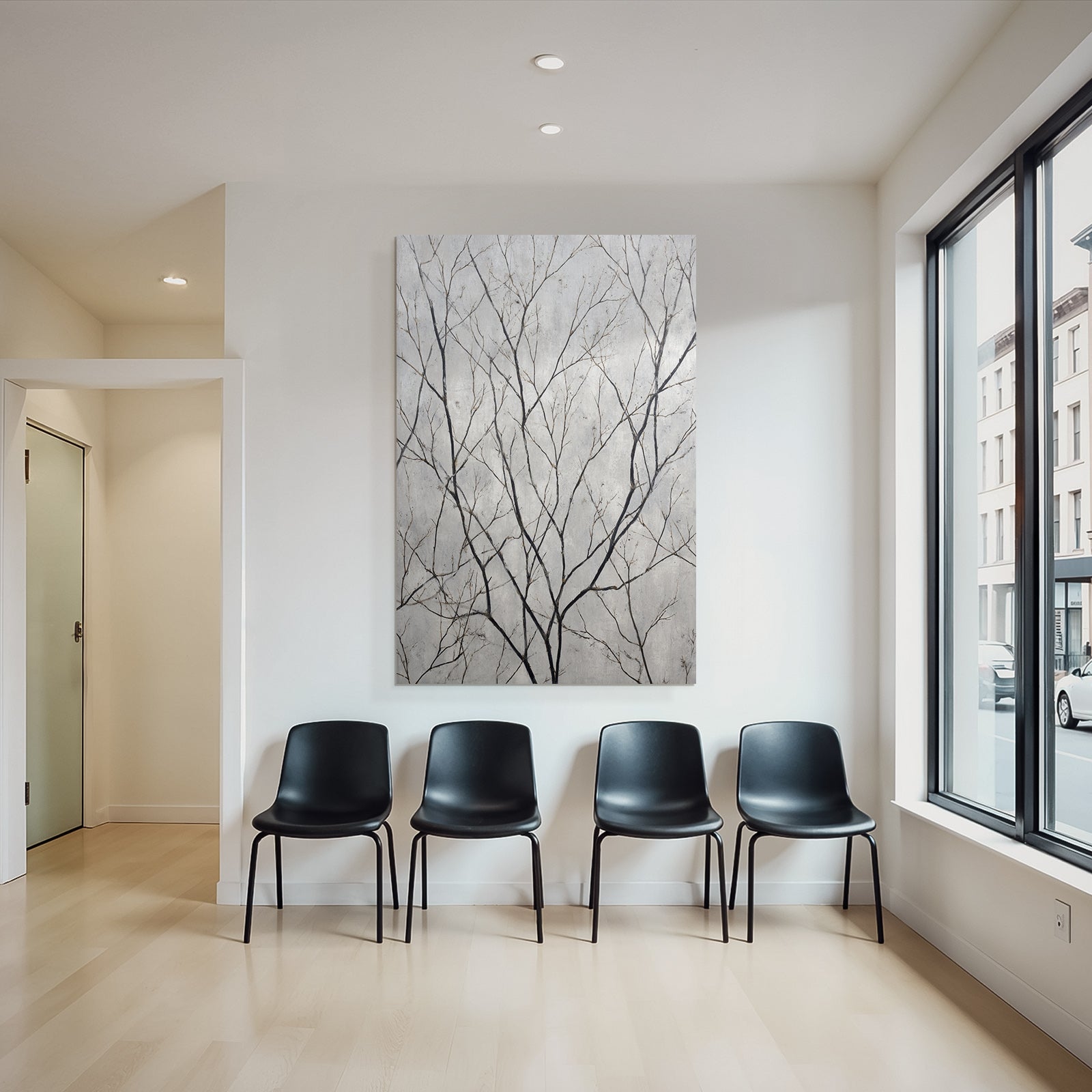 Abstraktes Zweigmuster Natur Minimalismus