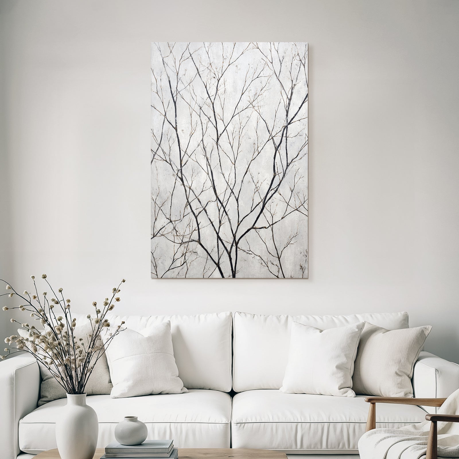 Abstraktes Zweigmuster Natur Minimalismus