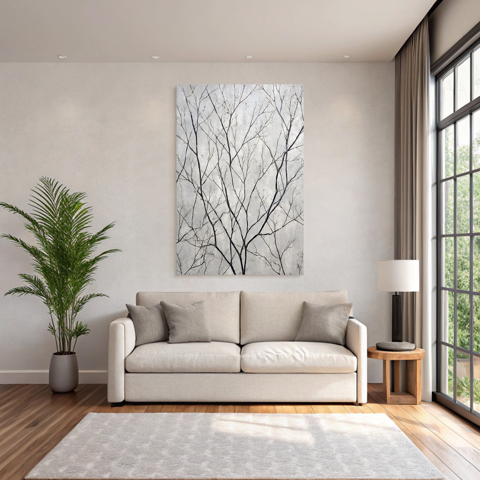 Abstraktes Zweigmuster Natur Minimalismus