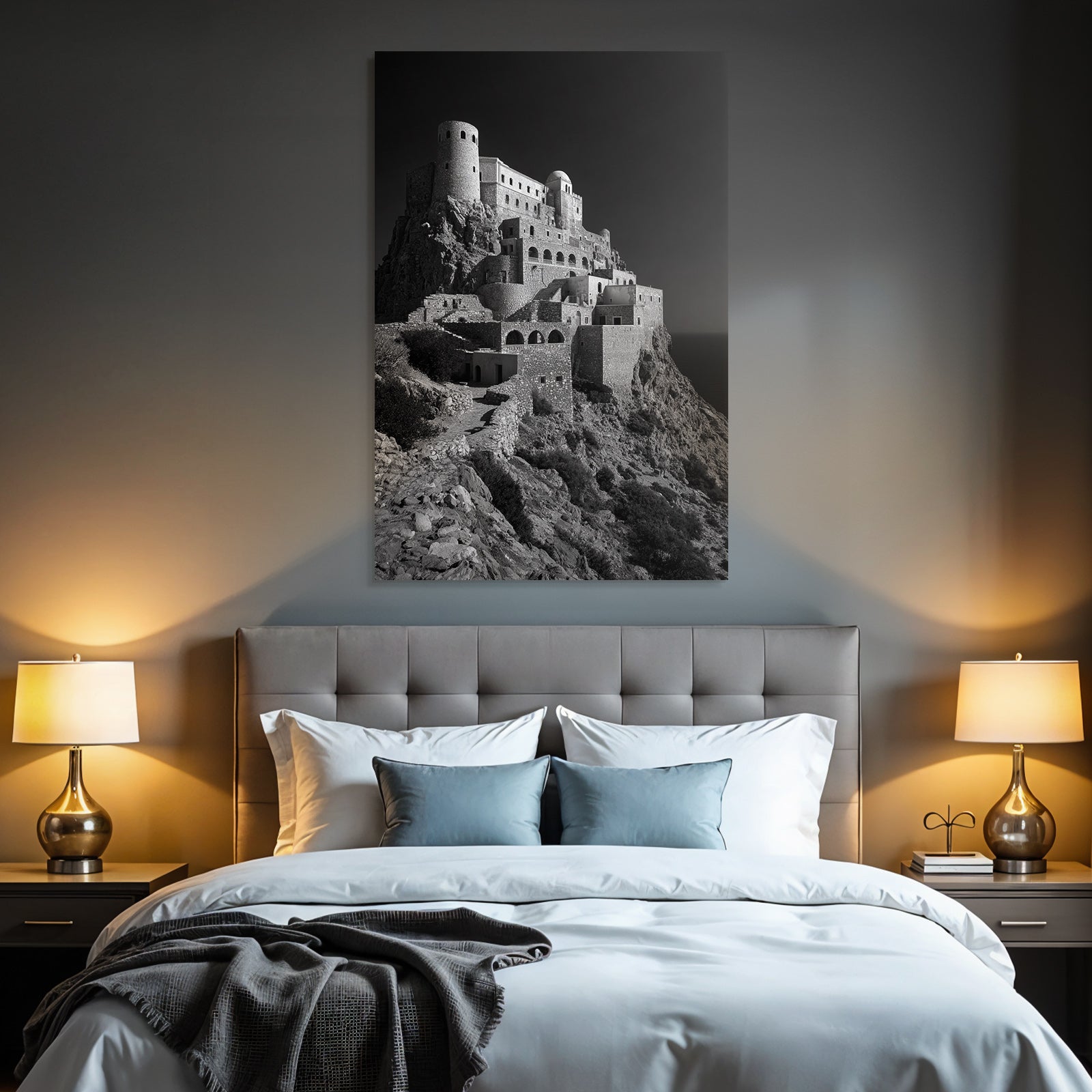 Historische Burg Auf Klippe Mit Meerblick