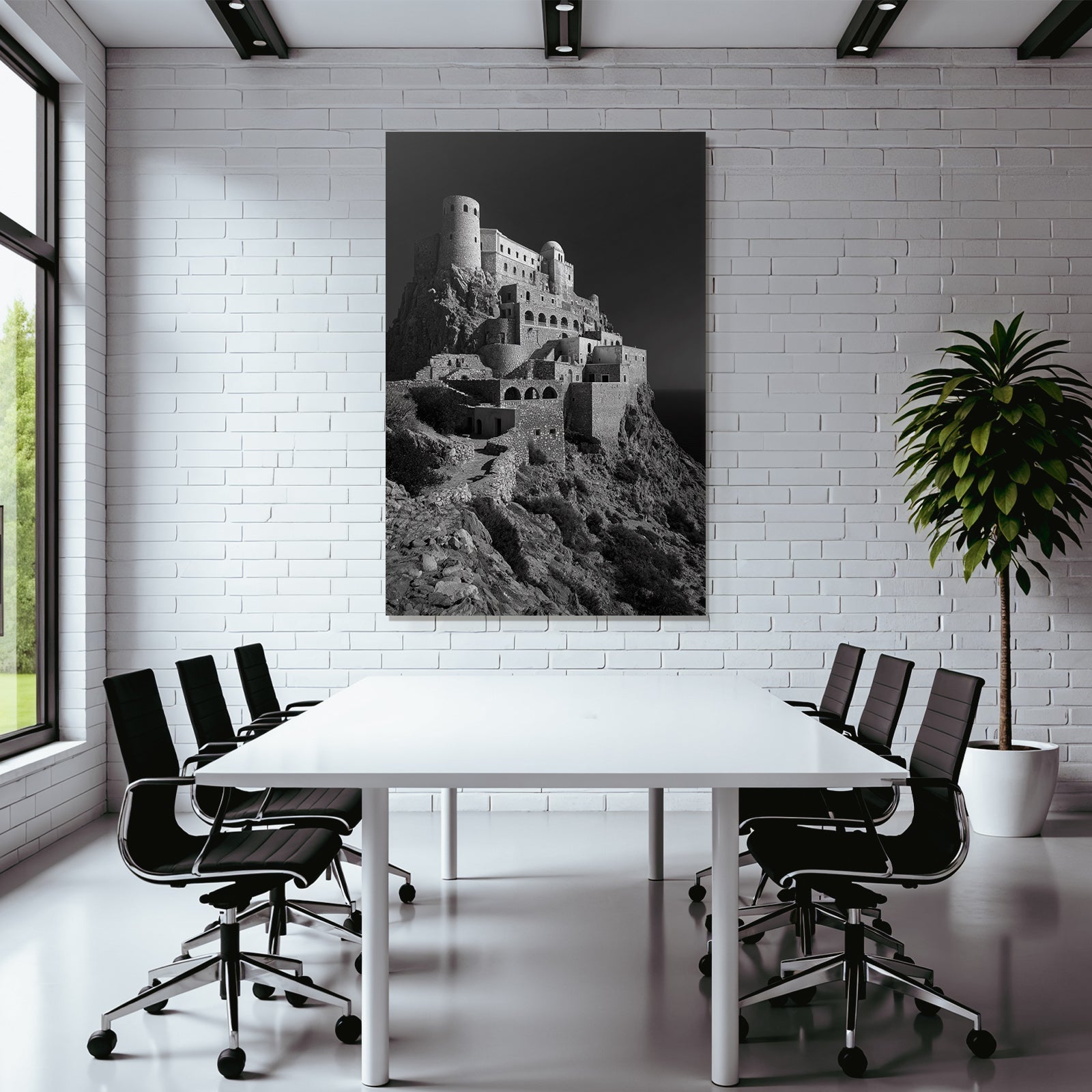 Historische Burg Auf Klippe Mit Meerblick
