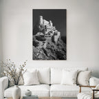 Historische Burg Auf Klippe Mit Meerblick
