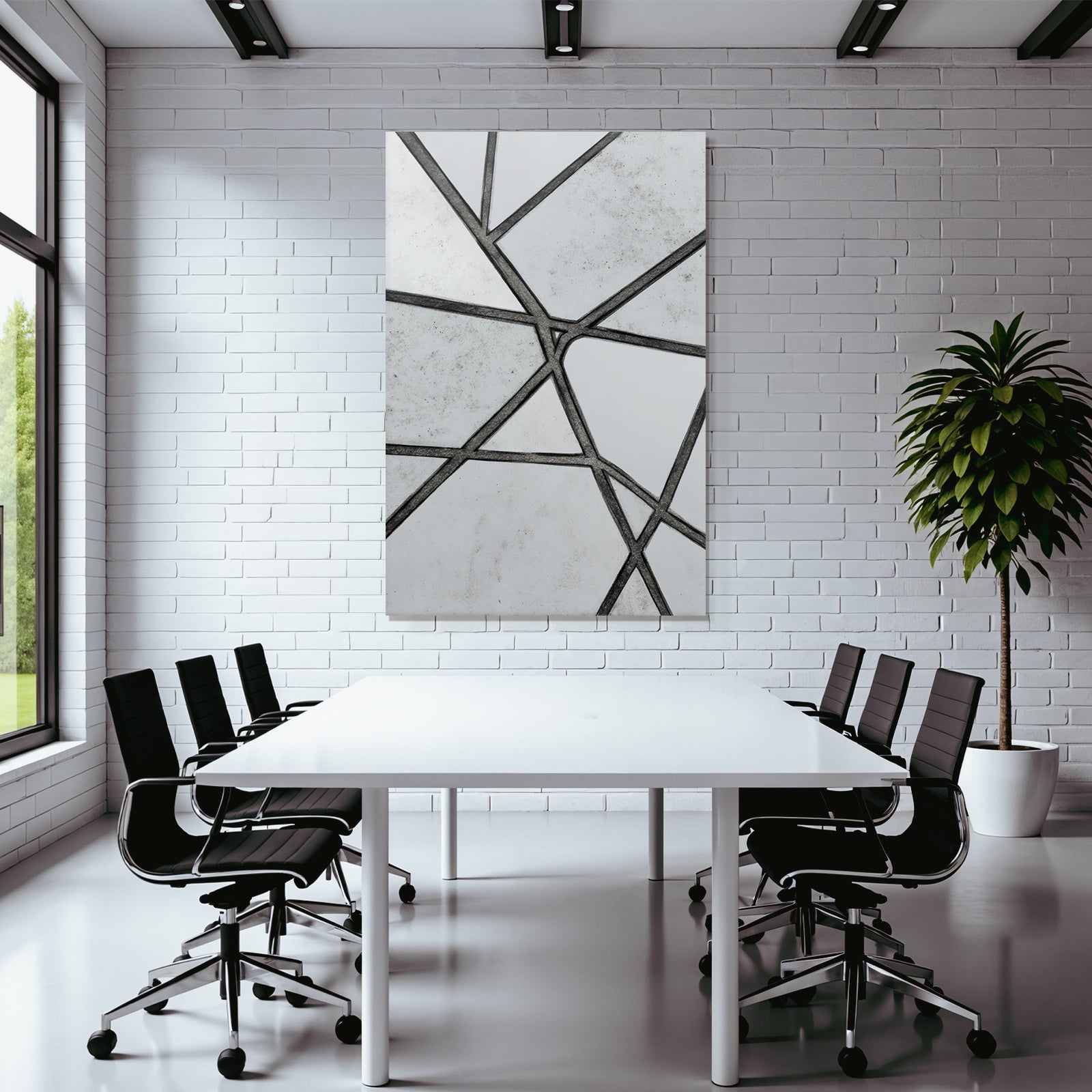 Naheaufnahme Geometrisches Glasmuster