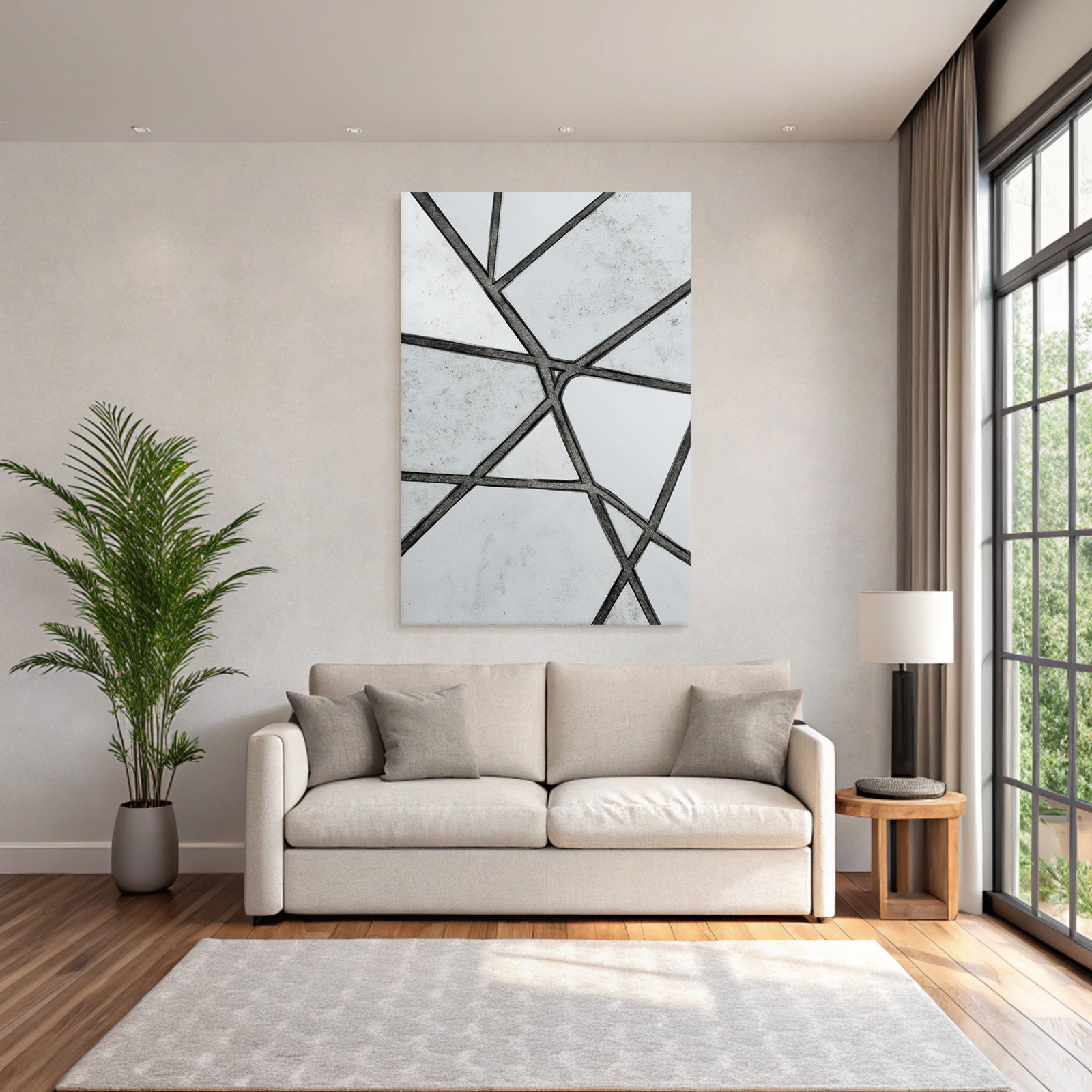 Naheaufnahme Geometrisches Glasmuster