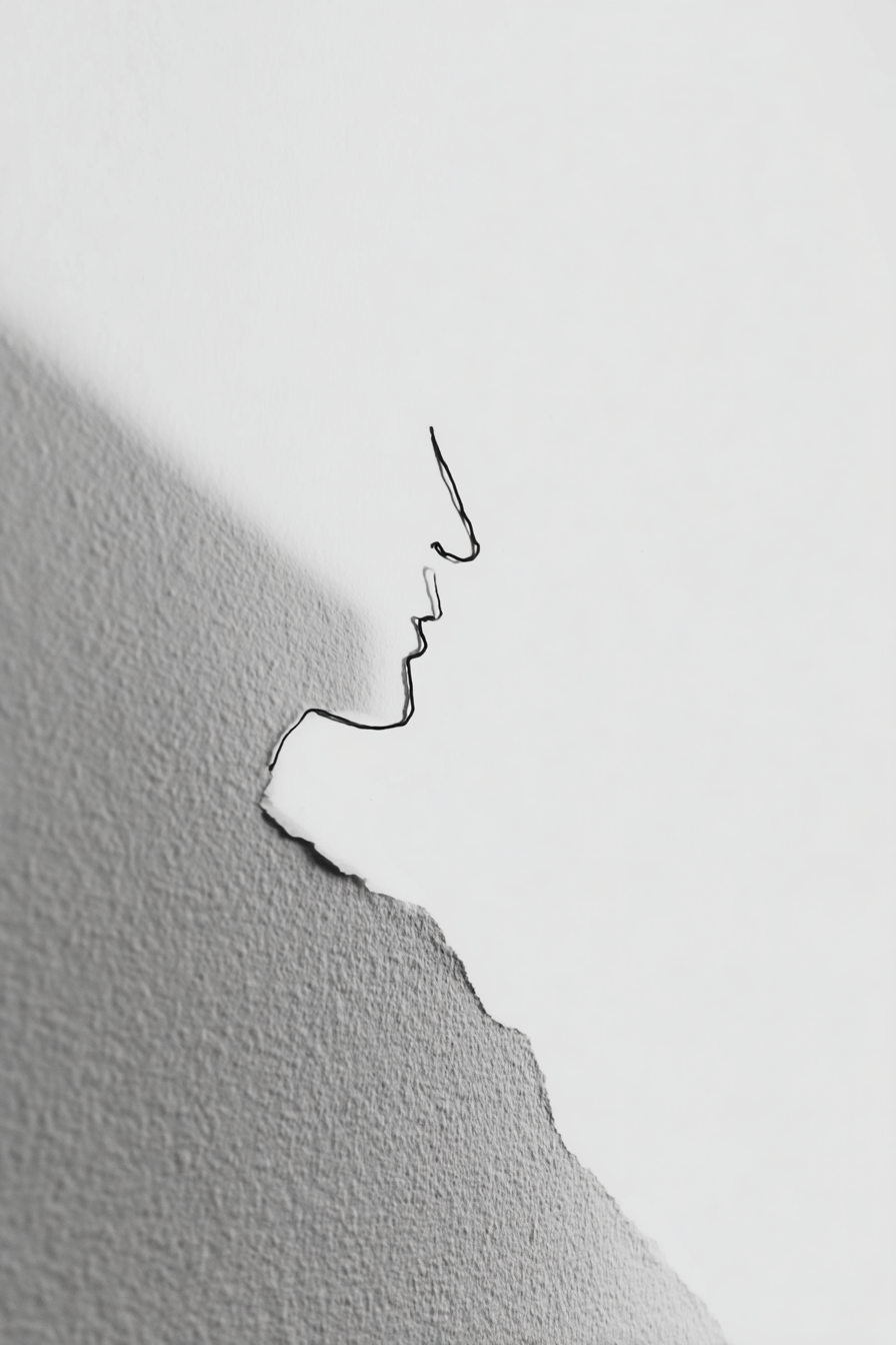 E Gesichtsskizze Mit Licht Und Schatten | Minimalistisch | Stilrichtungen