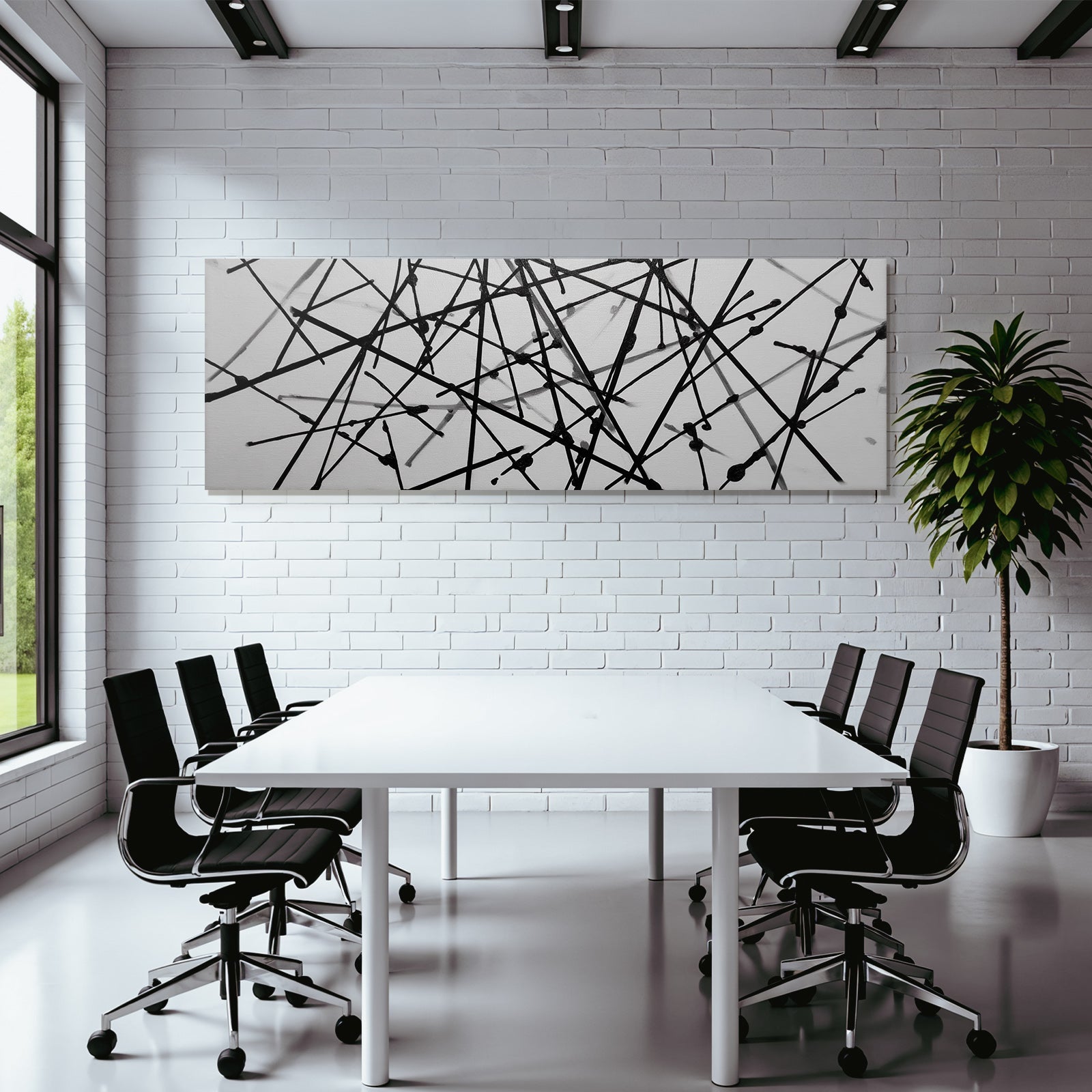Abstrakte Kreuzende Linien Kunstwerk